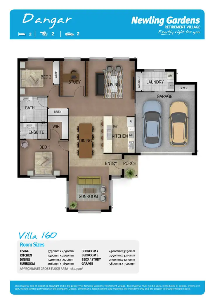 Floorplan of Homely house listing, Newling Gardens Retirement Village - Villa 160/173 Taylor Street, Armidale NSW 2350