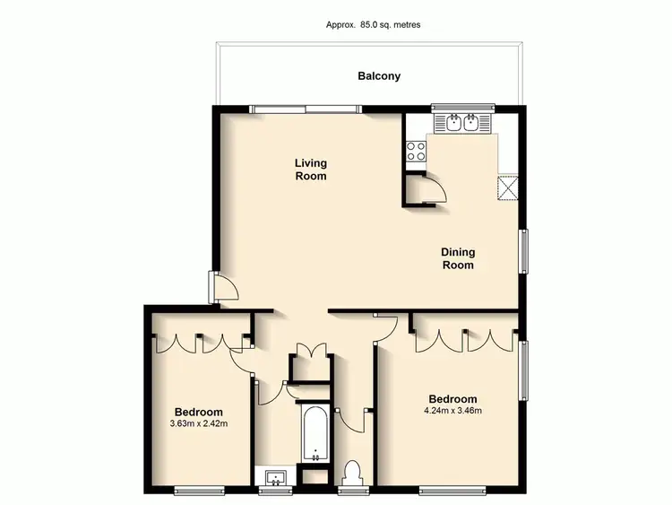 Floorplan of Homely unit listing, 6/48 Rialto St, Coorparoo QLD 4151