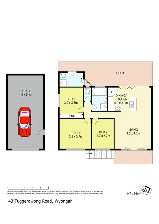 Floorplan of Homely house listing, 43 Tuggerawong Road, Wyongah NSW 2259