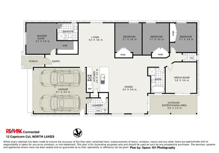 Floorplan of Homely house listing, 12 Capricorn Cct, North Lakes QLD 4509