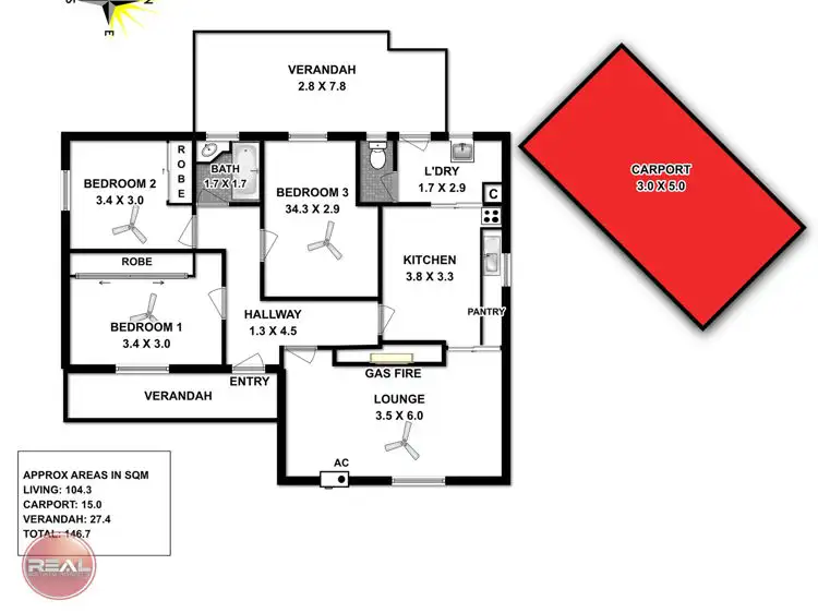 Floorplan of Homely house listing, 15 Wilfred Avenue, Salisbury SA 5108