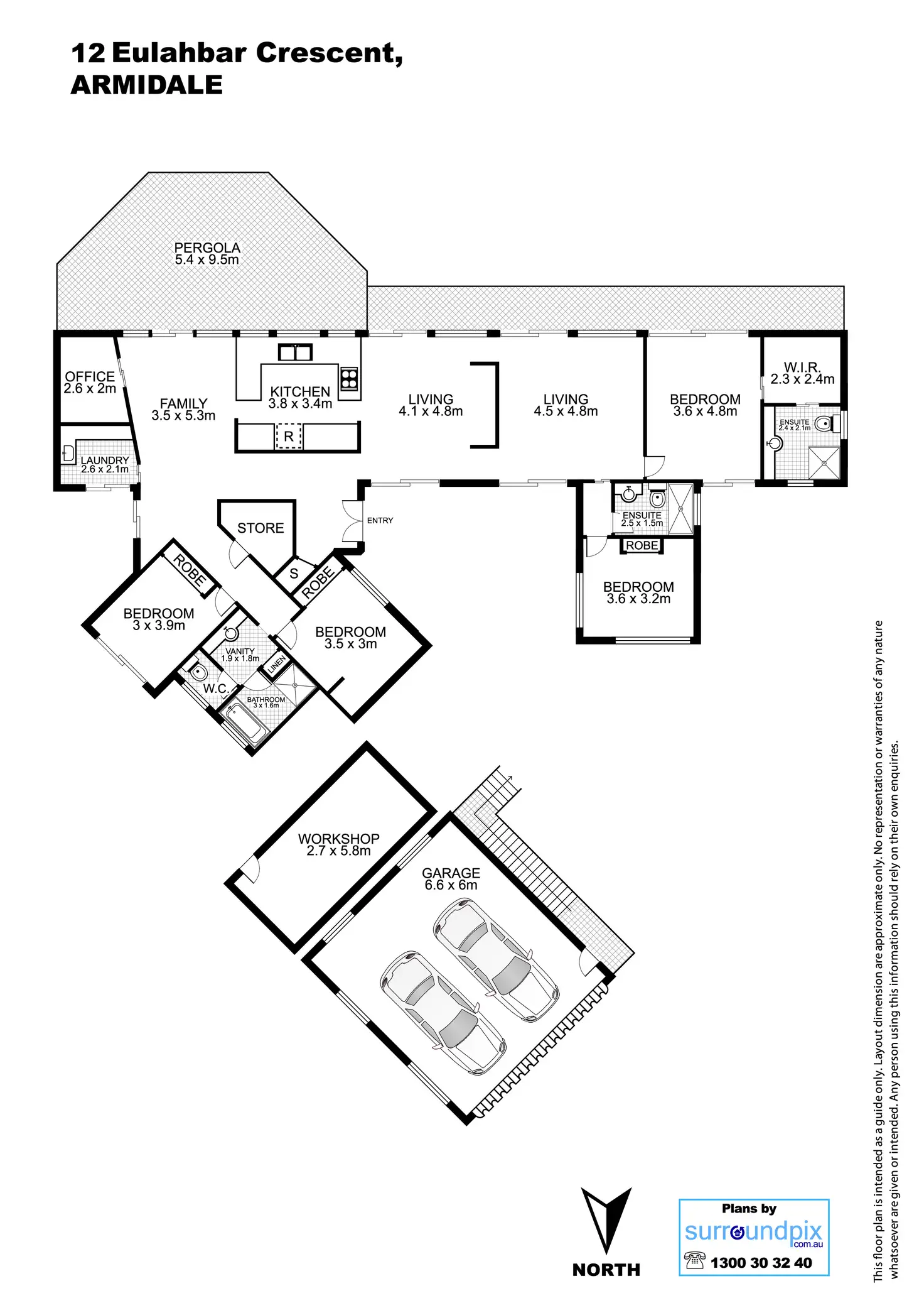 Floorplan of Homely house listing, 12 Eulahbar Cres, Armidale NSW 2350