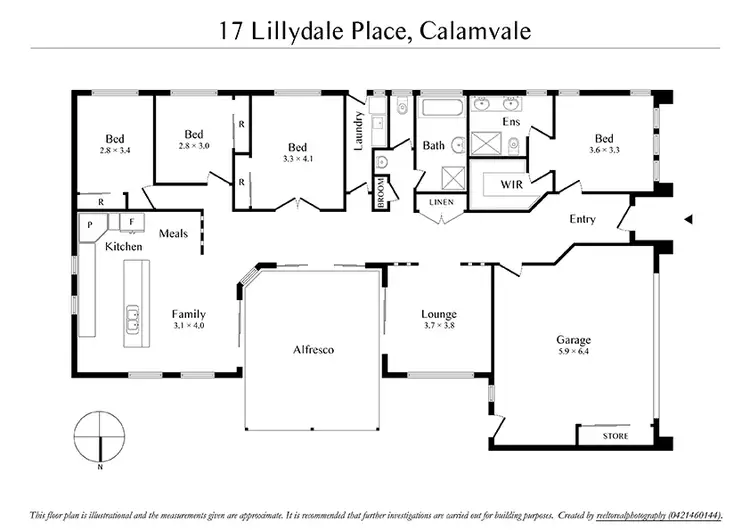 Floorplan of Homely house listing, 17 Lillydale  Pl, Calamvale QLD 4116