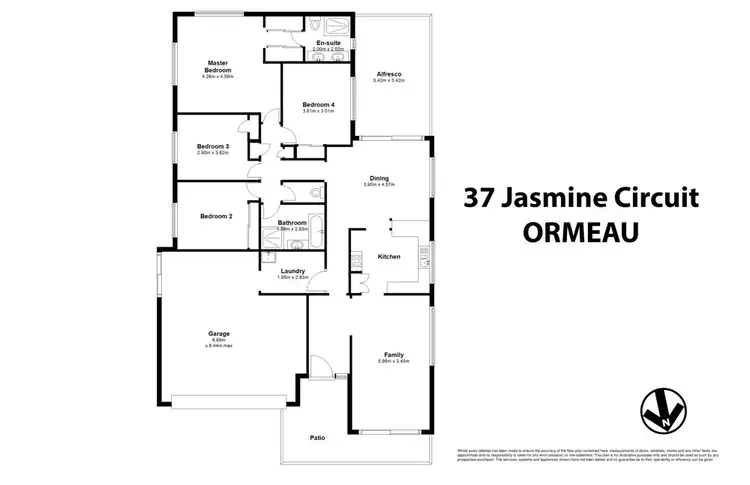 Floorplan of Homely house listing, 37 Jasmine Circuit, Ormeau QLD 4208