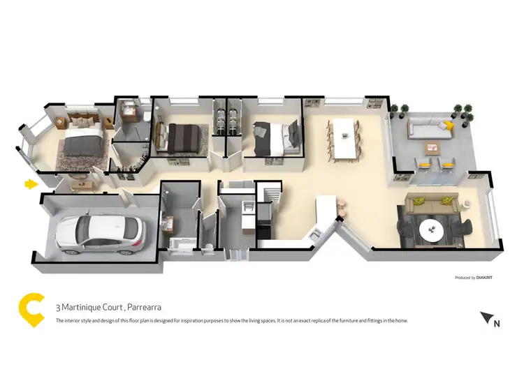 Floorplan of Homely house listing, 3 Martinique Court, Parrearra QLD 4575