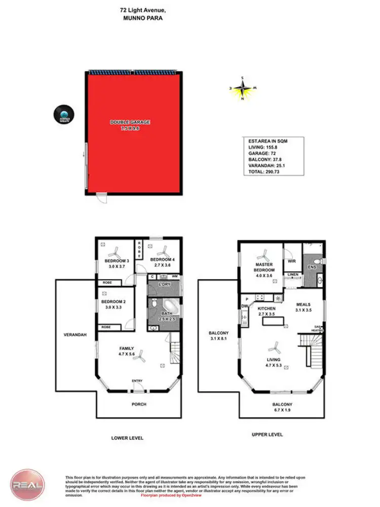 Floorplan of Homely house listing, 72 Light Avenue, Munno Para SA 5115