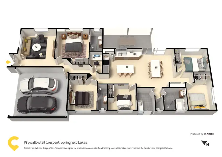 Floorplan of Homely house listing, 19 Swallowtail Crescent, Springfield Lakes QLD 4300