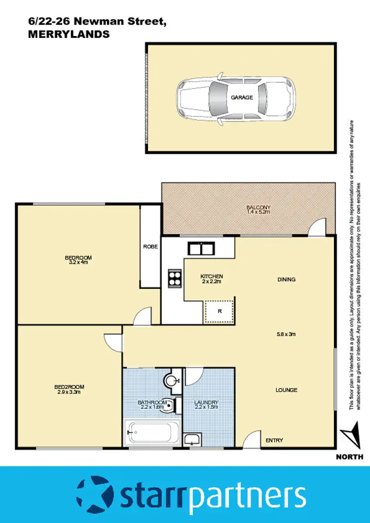 Floorplan of Homely unit listing, 6/22-26 Newman Street, Merrylands NSW 2160