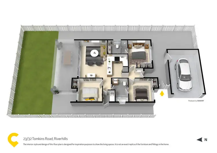 Floorplan of Homely house listing, 23/32 Tomkins Road, Riverhills QLD 4074