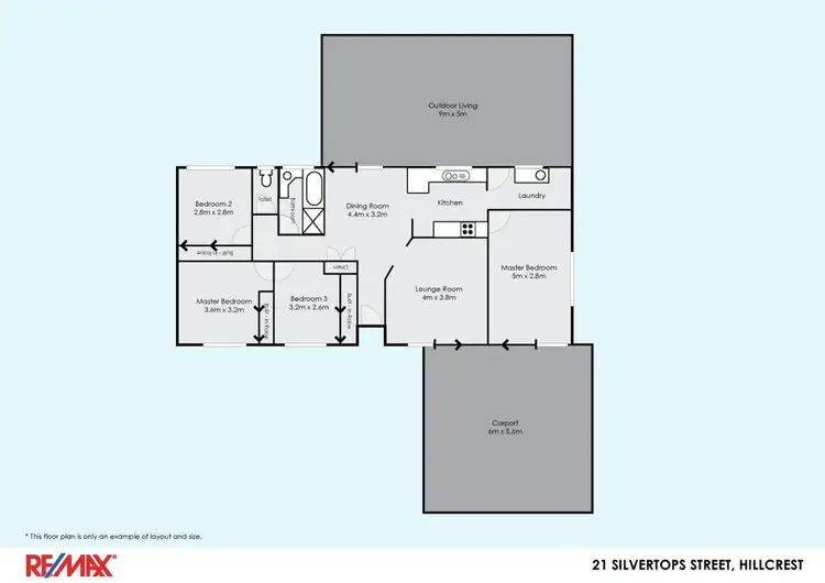 Floorplan of Homely house listing, 21 SILVERTOP ST, Hillcrest QLD 4118