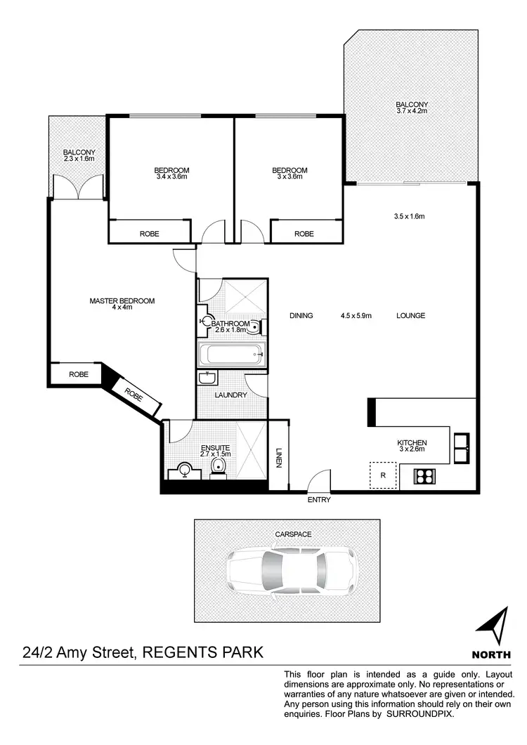 Floorplan of Homely unit listing, 24/2 Amy St, Regents Park NSW 2143