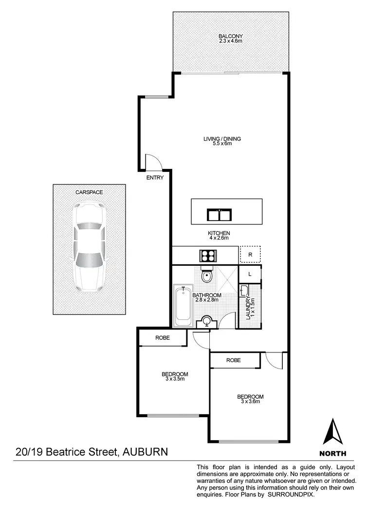 Floorplan of Homely unit listing, 20/19 Beatrice St, Auburn NSW 2144