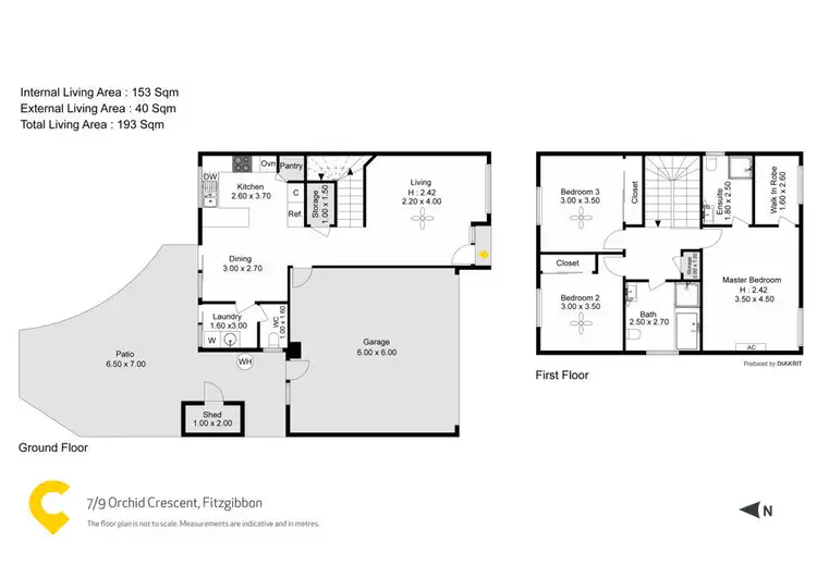 Floorplan of Homely townhouse listing, 7/9 Orchid Crescent, Fitzgibbon QLD 4018