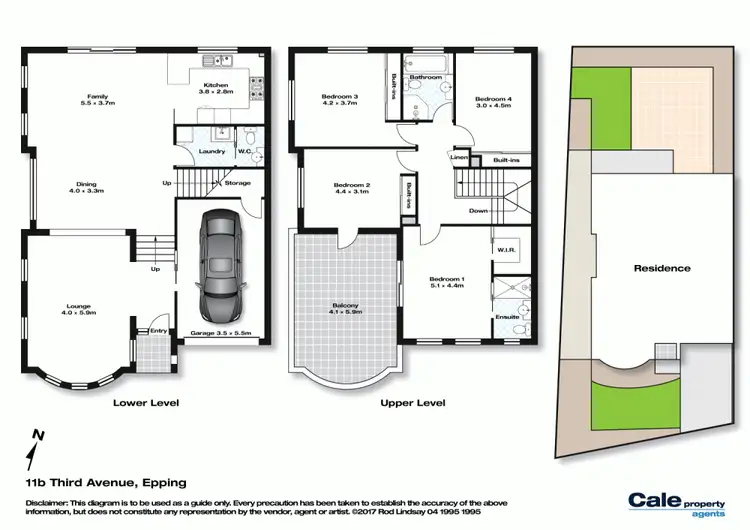 Floorplan of Homely semi-detached listing, 11B Third Avenue, Epping NSW 2121