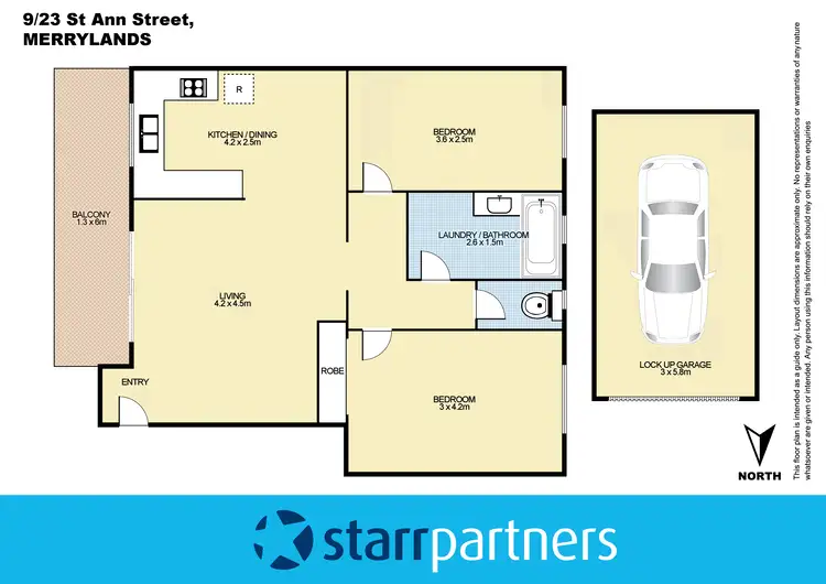 Floorplan of Homely unit listing, 9/23 St Ann Street, Merrylands NSW 2160