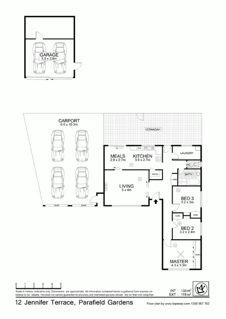 Floorplan of Homely house listing, 12 Jennifer Terrace, Parafield Gardens SA 5107