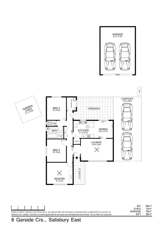 Floorplan of Homely house listing, 8 Garside Cres, Salisbury East SA 5109