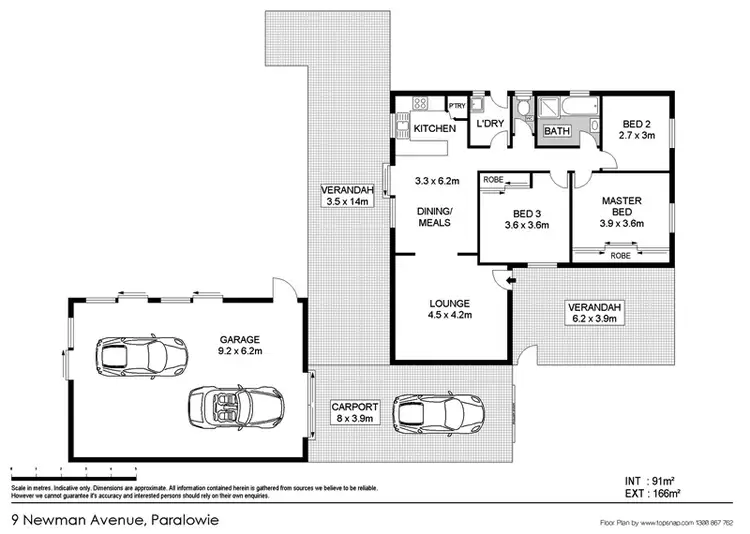 Floorplan of Homely house listing, 9 Newman Ave, Paralowie SA 5108