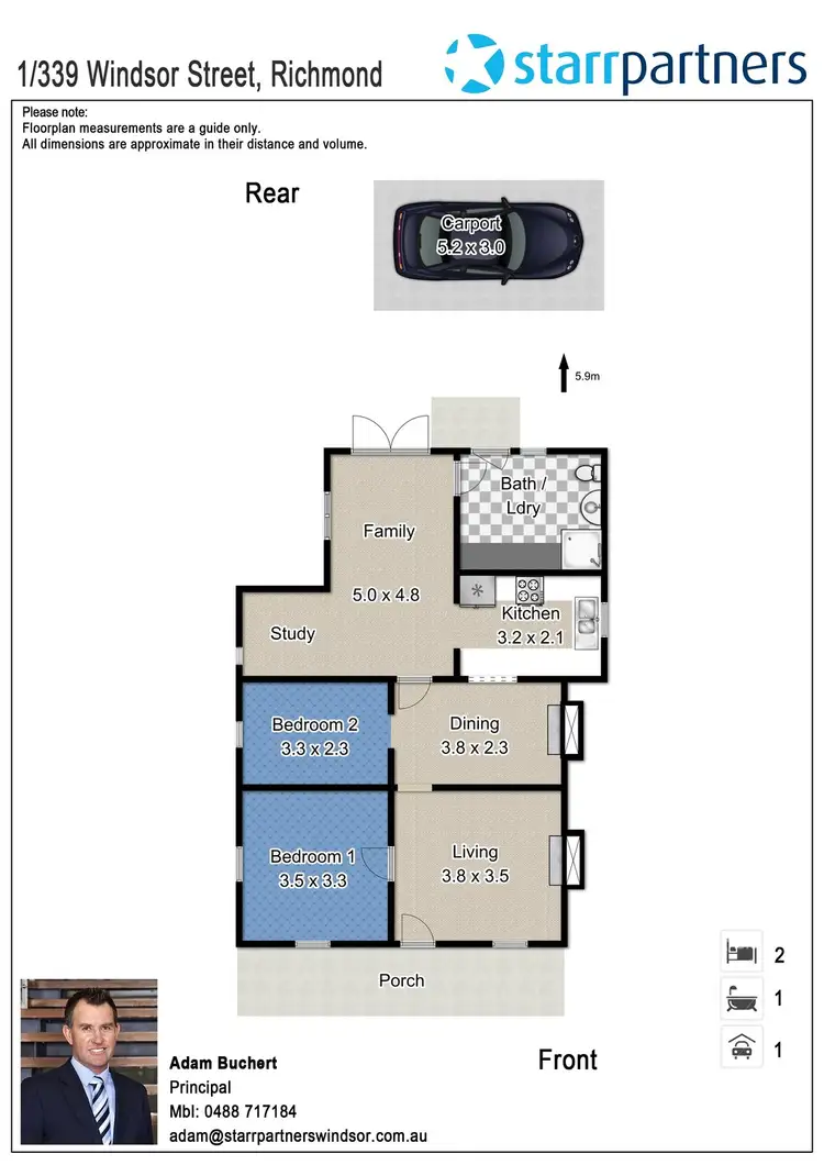 Floorplan of Homely house listing, 1/339 Windsor Street, Richmond NSW 2753