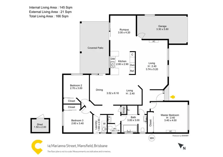 Floorplan of Homely house listing, 14 Marianna Street, Mansfield QLD 4122