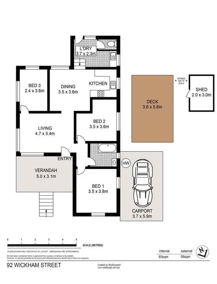 Floorplan of Homely house listing, 92 Wickham Street, Brighton QLD 4017