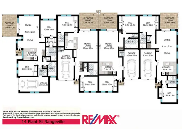 Floorplan of Homely unit listing, 3/14 Plant Street, Rangeville QLD 4350