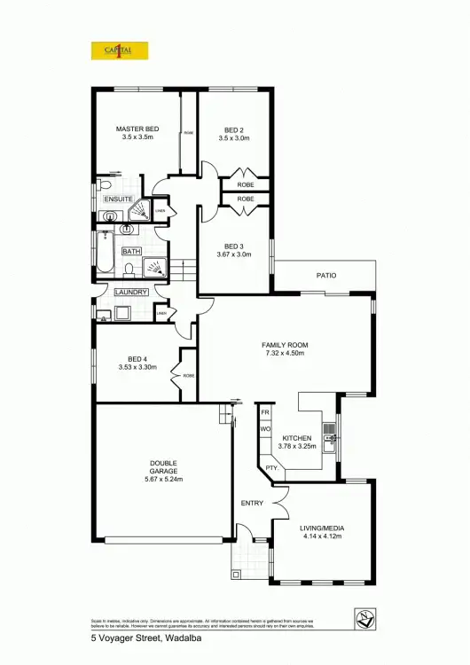 Floorplan of Homely house listing, 5 Voyager Street, Wadalba NSW 2259
