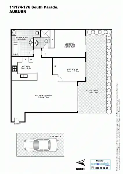 Floorplan of Homely unit listing, 11/176 South Parade, Auburn NSW 2144