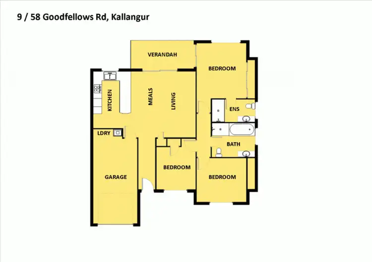 Floorplan of Homely unit listing, 9/58-64 Goodfellows Road, Kallangur QLD 4503