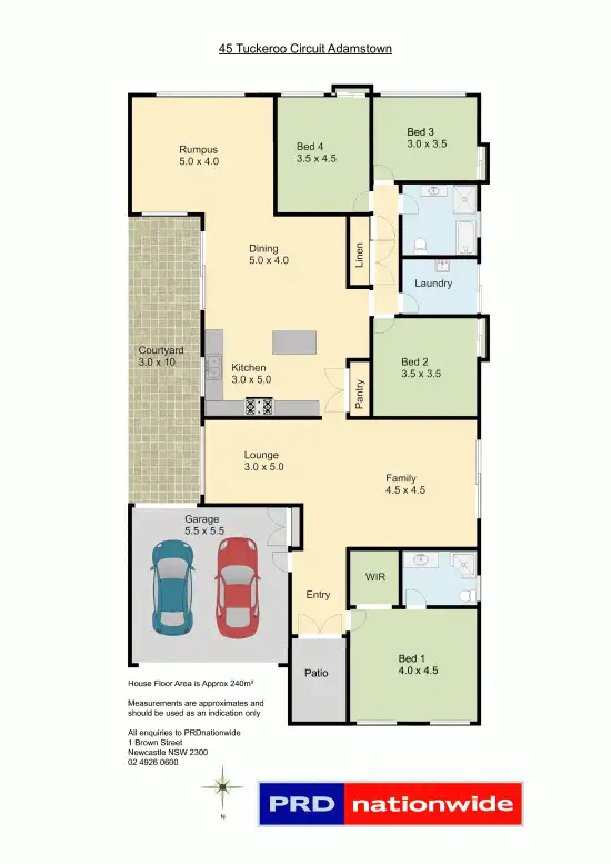 Floorplan of Homely house listing, 45 Tuckeroo Circuit, Adamstown NSW 2289
