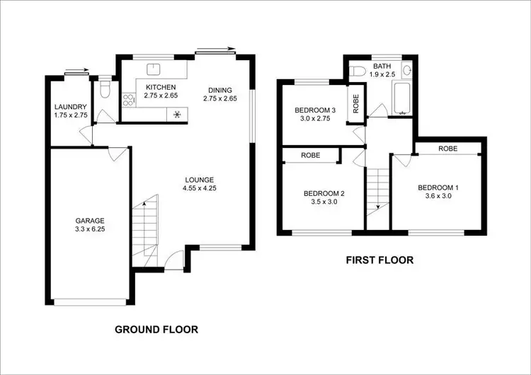 Floorplan of Homely townhouse listing, 2/19 Likala Street, Wishart QLD 4122
