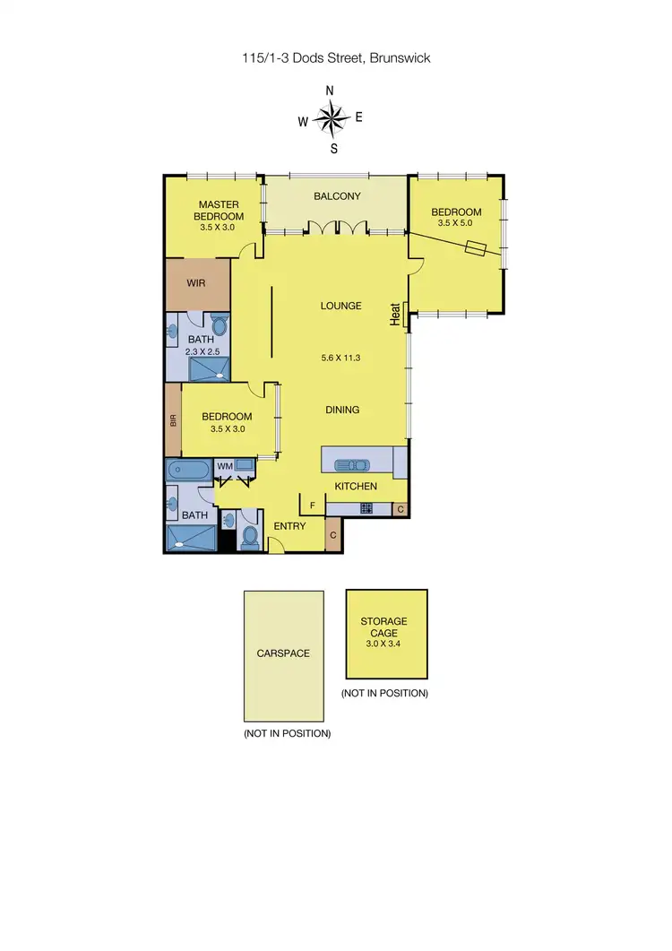 Floorplan of Homely apartment listing, 115/1-3 Dods Street, Brunswick VIC 3056