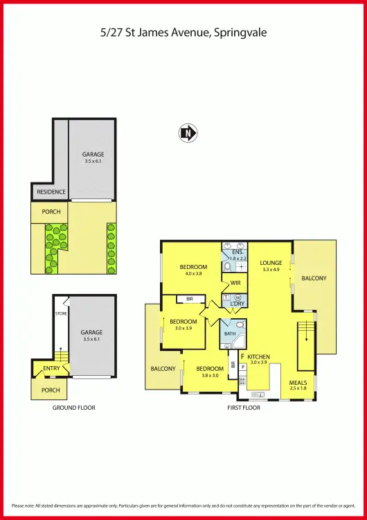 Floorplan of Homely townhouse listing, 5/27 St James Avenue, Springvale VIC 3171
