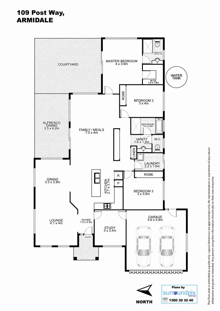 Floorplan of Homely rural property listing, 1-3 Post Way, Armidale NSW 2350