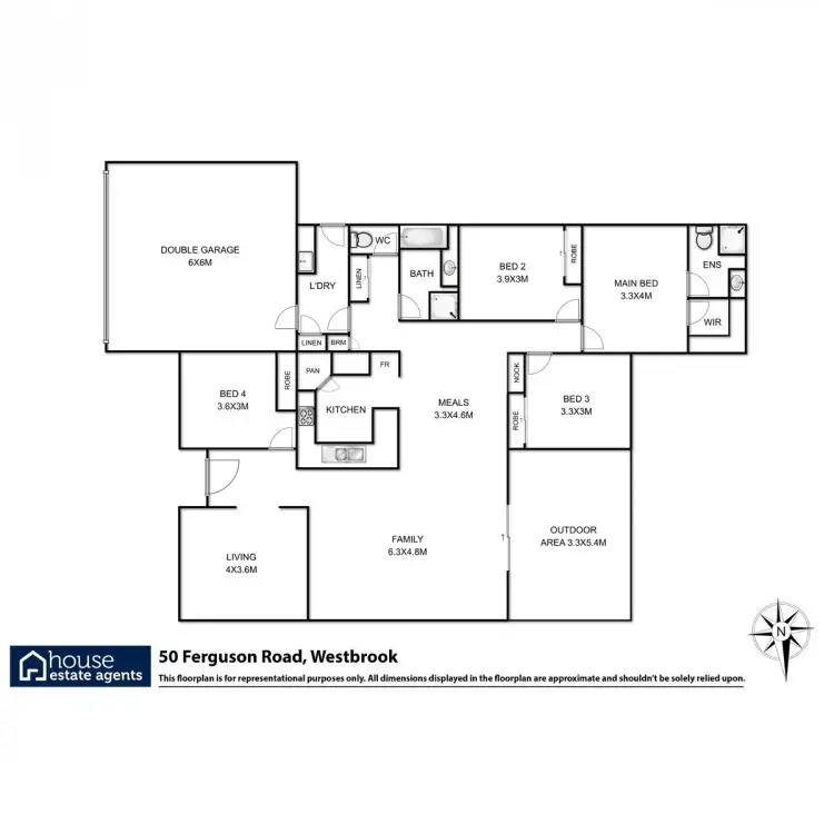 Floorplan of Homely house listing, 50 Ferguson Road, Westbrook QLD 4350