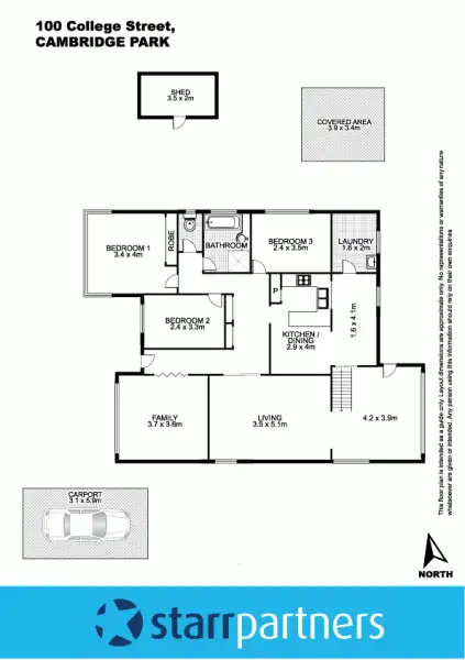Floorplan of Homely house listing, 100 College Street, Cambridge Park NSW 2747