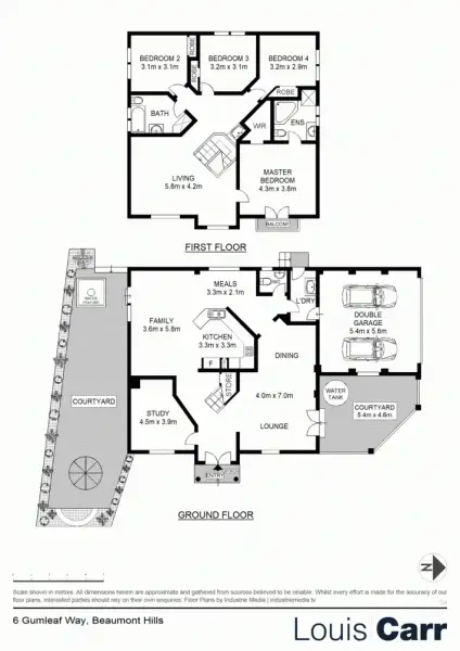 Floorplan of Homely house listing, 6 Gumleaf Way, Beaumont Hills NSW 2155