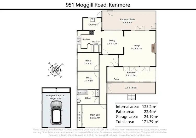 Floorplan of Homely house listing, 951 Moggill Rd, Kenmore QLD 4069