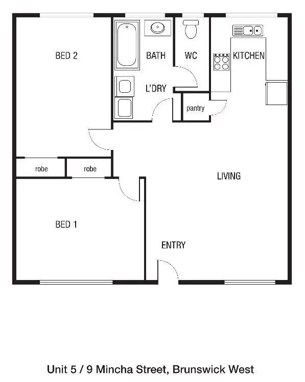 Floorplan of Homely apartment listing, 5/9 Mincha Street, Brunswick West VIC 3055