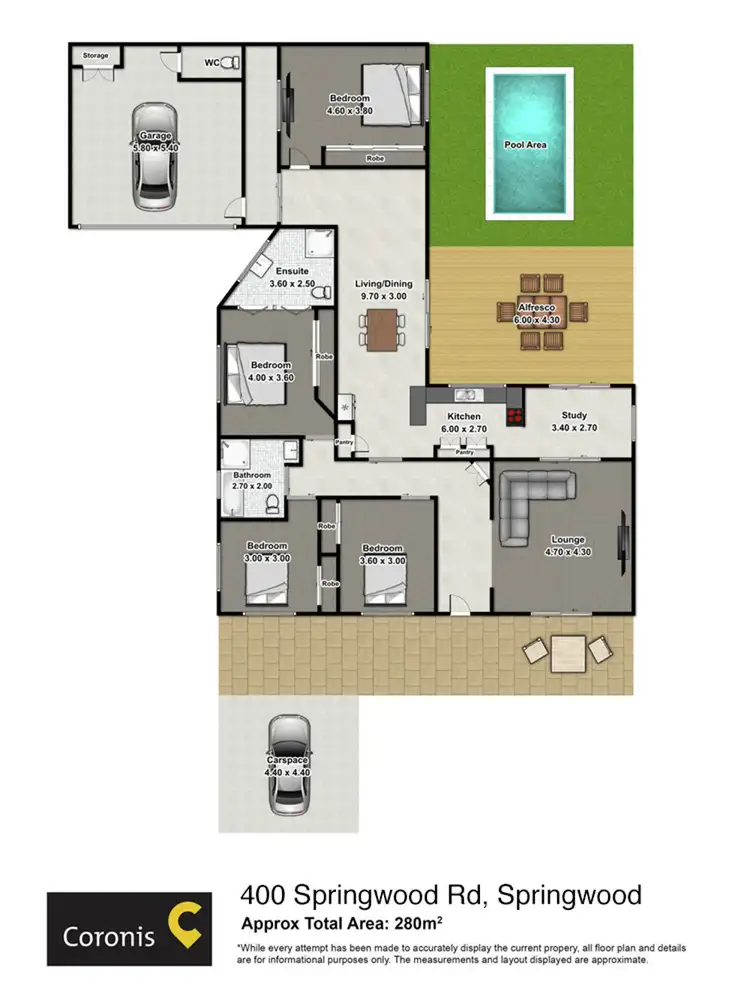 Floorplan of Homely house listing, 400 Springwood Road, Springwood QLD 4127