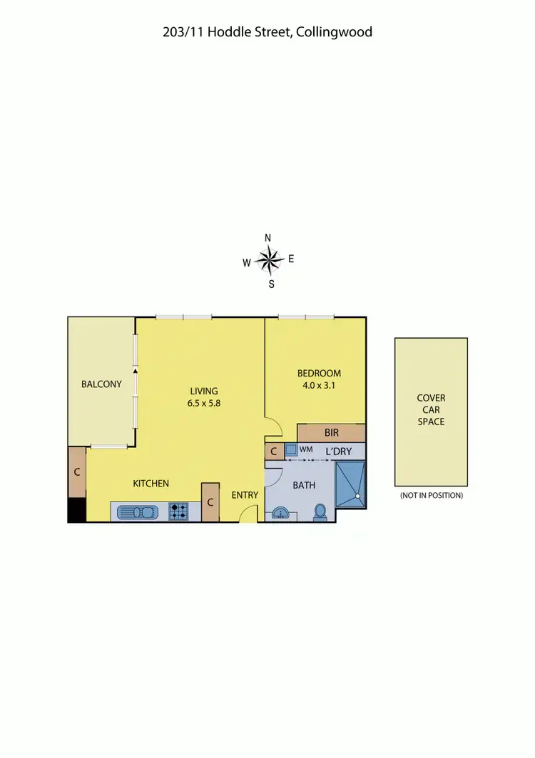 Floorplan of Homely apartment listing, 203/11 Hoddle Street, Collingwood VIC 3066