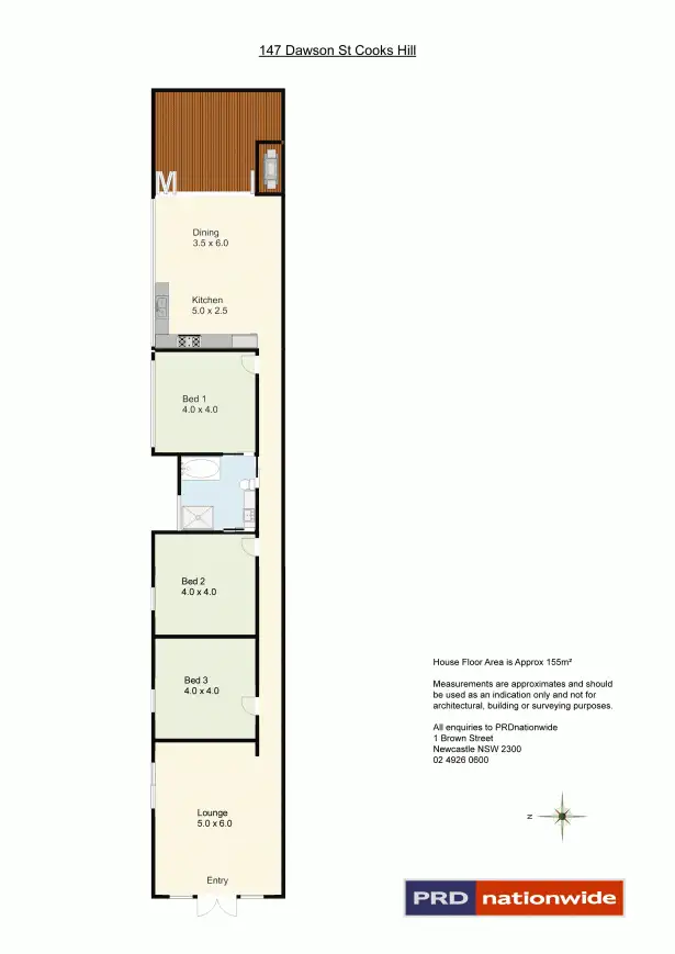 Floorplan of Homely house listing, 147 Dawson Street, Cooks Hill NSW 2300
