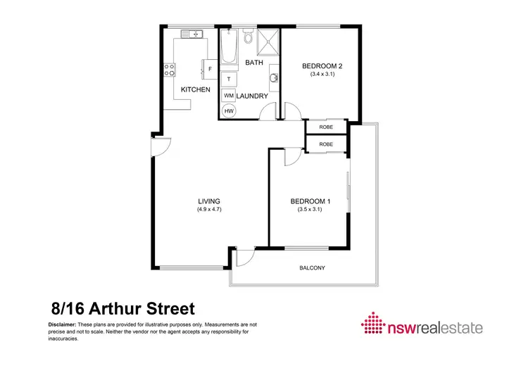 Floorplan of Homely unit listing, 8/16 Arthur Street, Coffs Harbour NSW 2450