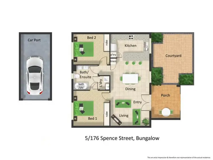 Floorplan of Homely unit listing, 5/176 Spence Street, Bungalow QLD 4870