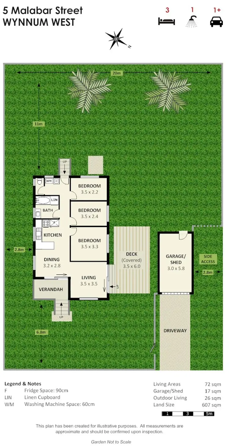Floorplan of Homely house listing, 5 Malabar Street, Wynnum West QLD 4178