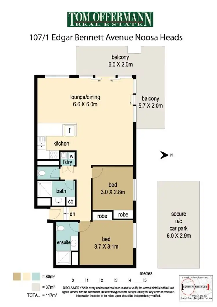 Floorplan of Homely unit listing, 107/1 Edgar Bennett Ave, Noosa Heads QLD 4567