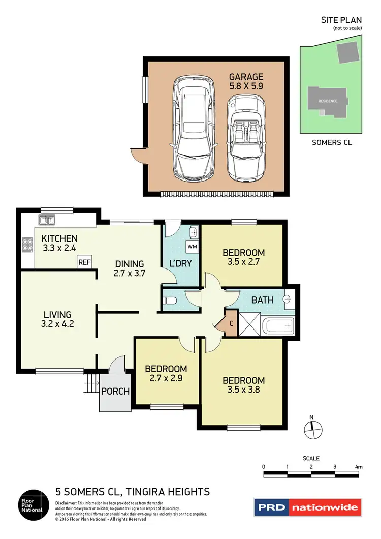 Floorplan of Homely house listing, 5 Somers Close, Tingira Heights NSW 2290