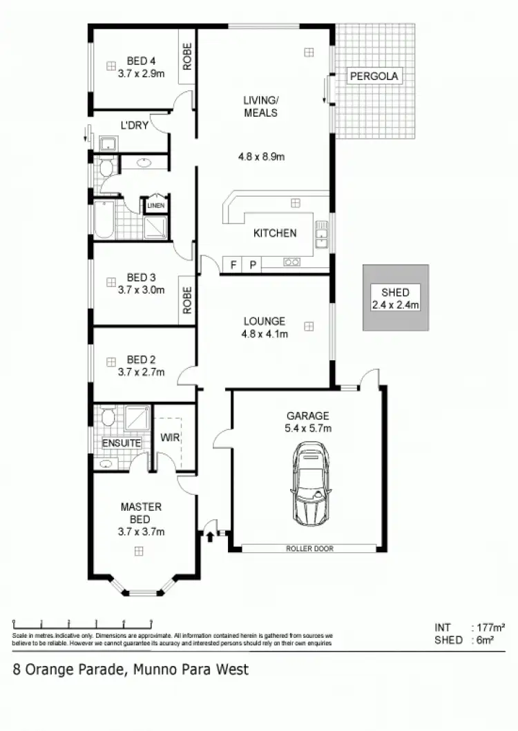 Floorplan of Homely house listing, 8 Orange Parade, Munno Para West SA 5115