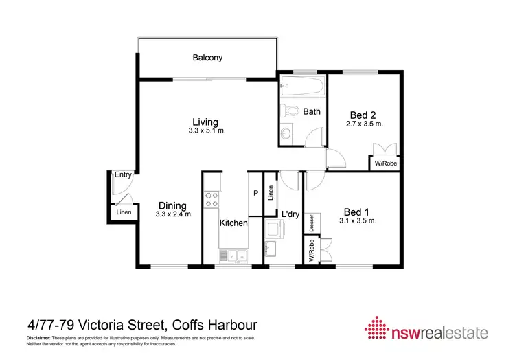 Floorplan of Homely unit listing, 4/77-79 Victoria Street, Coffs Harbour NSW 2450
