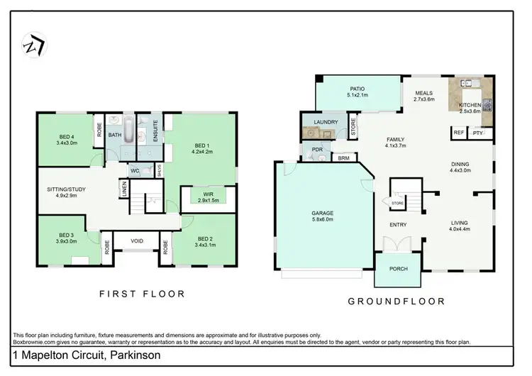 Floorplan of Homely house listing, 1 Mapelton Circuit, Parkinson QLD 4115